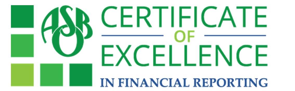  MCSD Finance Department receives certificate of excellence!